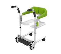 Silla de ruedas de baño con elevación de pacientes, elevador de pacientes para el hogar, silla de ruedas de transferencia de pacientes con asiento dividido de 180°, silla de ducha, elevador de