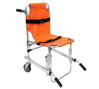 Silla de ruedas de emergencia para subir escaleras, aluminio plegable, capacidad de 350 libras, portátil con 2 ruedas para ambulancia y evacuación de bomberos