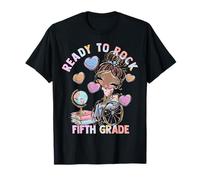 Silla de Ruedas de la Escuela del Primer día de la niña Negra de 5to Grado Necesidades Especiales Camiseta