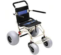 Silla De Ruedas De Playa Con Neumáticos De Globo, Silla De Ruedas Todo Terreno, Plegable, Impermeable, Para Acceso a Playa, Césped, Grava Y Agua, Transporte De Viaje Para Personas Mayores