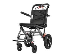 Silla de ruedas de tránsito Portátil, Sillas de Ruedas de Asistente y Transporte para el Hogar, con Reposapiés Silla de Ruedas de Viaje Ligera de Aluminio, para Adultos, Ancianos y Niños