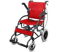 Silla de ruedas de transporte de acero plegable y liviana con frenos de mano dobles, pasamanos con textura, silla de viaje deportiva para adultos para independencia o comodidad del cuidador