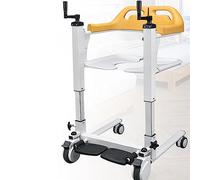 Silla de Ruedas de Transporte de Acero, Silla de Ducha de Silla de Ruedas Multifuncional con Ruedas y Pedal Plegable, Fácil Apertura y Cierre de 180 °, para Enfermería de Ancianos paralíticos, Persona