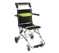 Silla de ruedas de transporte ligera con freno de mano, silla de ruedas de aluminio ultraligero, ancho del asiento de 12 pulgadas, para personas mayores, sillas de ruedas, ayudas de movilidad