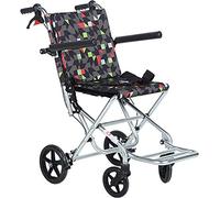 Silla de Ruedas de Transporte Plegable con Frenos de Mano, Andador con Andador portátil con reposapiés y apoyabrazos Reversible para Ancianos y niños,A
