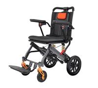Silla de ruedas de transporte plegable y ligera for adultos, portátil, de aluminio, for viajes y uso diario, capacidad de 220 lb.(25.4cm/10in)