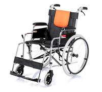 Silla de ruedas de transporte, sillas de ruedas portátiles de aleación de aluminio, sillas de ruedas plegables todo terreno con frenos de mano, respaldo ajustable, ayudas de movilidad
