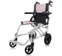 Silla de ruedas de viaje, cómoda máquina de desplazamiento móvil, silla de ruedas plegable de aleación de aluminio para exteriores, transporte ultraligero