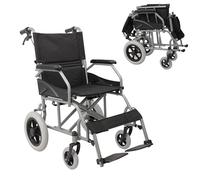Silla de Ruedas de Viaje Plegable Transit, Ayudas para la Movilidad, Silla de Viaje Confort, Silla de Ruedas Manual para Personas Mayores, con Freno de Mano, Carro para discapacitados