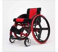 Silla de ruedas,Deportes y Ocio Plegable Portátil con Ultra Aleación de Aluminio Rueda Trasera de Liberación Rápida Amortiguador Trolley Discapacitados Ancianos Conducción Médica