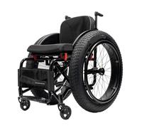 Silla De Ruedas Deportiva 5802 Rueda Grande Dura Todo Terreno Neumático Nieve Playa Amortiguador Modelo Delantero Movilidad Cómoda Fluida