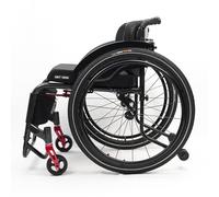 Silla de ruedas deportiva, diseño de doble freno, sillas de ruedas livianas para adultos,silla de ruedas de aleación de aluminio,Altura Regulable, autopropulsable(Seat width 38cm/15in,B)