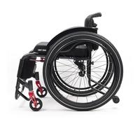 Silla de ruedas deportiva, diseño de doble freno, sillas de ruedas livianas para adultos,silla de ruedas de aleación de aluminio,Altura Regulable, autopropulsable(Seat width 43cm/16.9in,A)