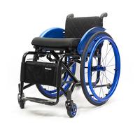 Silla de ruedas deportiva ligera con frenos de mano, silla de ruedas manual portátil de aleación de aluminio autopropulsada para transporte, diseño plegable y ruedas traseras de liberación rápida