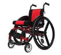 Silla de Ruedas Deportiva Ligera para Adultos, sillas de Ruedas autopropulsadas manuales portátiles con Freno de reposabrazos, Ayuda de Movilidad de Rueda Grande de 24 Pulgadas