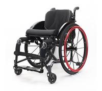 Silla de ruedas deportiva ligera todo terreno plegable | Silla de ruedas plegable azul portátil para movilidad y accesibilidad