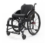 Silla de ruedas deportiva ligera todo terreno plegable | Silla de ruedas plegable azul portátil para movilidad y accesibilidad