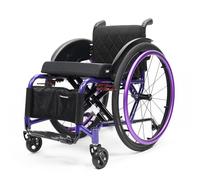 Silla de ruedas deportiva ligera y plegable, reposapiés ajustable, manual autopropulsado, ruedas traseras de liberación rápida, aleación de aluminio,