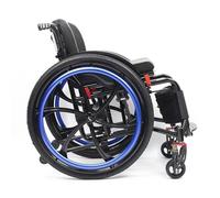 Silla de ruedas deportiva,Silla de ruedas plegable autopropulsable,silla De Ruedas De Aluminio,silla De Ruedas Ligera Portátil,Liberación rápida,Silla de ruedas de tránsito(Seat width 44cm/17.3in,C)