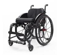 Silla De Ruedas Deportiva, Sillas De Ruedas Deportivas Manuales Plegables con Ruedas Desmontables,Estética Deportiva, reposapiés oscilante, Altura Regulable(Width 38cm/15in,Black)