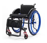 Silla De Ruedas Deportiva, sillas de ruedas manuales autopropulsadas con estructura de aluminio superligera, carga de 100 kg, Silla De Transporte De Ruedas Grandes De Ocio(Seat width 43cm/16.9in,D)