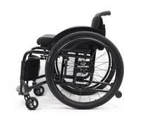 Silla de ruedas deportiva todo terreno con frenos de mano y ruedas de liberación rápida para transporte portátil y fácil movilidad