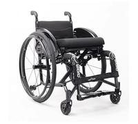 Silla de ruedas deportiva ultraligera de aleación de aluminio, ligera, manual de 24 libras con frenos de mano para uso en todo terreno