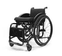 Silla de ruedas deportiva ultraligera - Silla manual plegable todo terreno con reposapiés ajustable y altura del asiento, autopropulsada, aleación de aluminio portátil con antivuelco, 38 cm de ancho