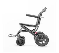 Silla de ruedas deportiva ultraligera todo terreno, reposapiés ajustable plegable y altura del asiento, frenos de mano, adecuado para adolescentes, adultos, personas mayores (azul1, ancho de