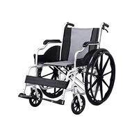 Silla De Ruedas, Dispositivo Móvil Ligero Plegable De Aluminio con Bolsa De Almacenamiento Trasera Neumático Inflable Freno Doble para Personas Mayores/Discapacitadas,Portátil