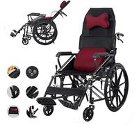 Silla de ruedas, dispositivo móvil multifunción con respaldo alto semi-acostado, carrito para personas mayores/discapacitadas, portátil