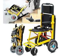 Silla de Ruedas Eléctrica 2 en 1 + Salvaescaleras sobre Orugas, Resistencia: 40 Km + Escaleras: 1500 Peldaños, Capacidad de Carga 150 Kg, para Escaleras para Personas Mayores