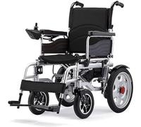 Silla de Ruedas eléctrica Antidumping Rueda de Seguridad Plegable Ligero Automático Inteligente Patinete de Cuatro Ruedas para Personas Mayores con discapacidades, Rojo