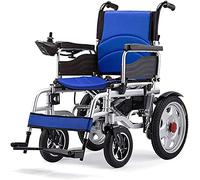 Silla de Ruedas eléctrica Antidumping Rueda de Seguridad Plegable Ligero Automático Inteligente Patinete de Cuatro Ruedas para Personas Mayores con discapacidades, Rojo