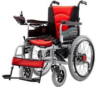 Silla de ruedas eléctrica Cambio de modo eléctrico manual Anti-S Pendiente Scooter portátil plegable para personas mayores y discapacitadas,Red