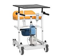 Silla de ruedas eléctrica con asiento dividido de 180° para traslado en el hogar y uso en el baño, silla de movilidad para un transporte fácil y seguro del paciente