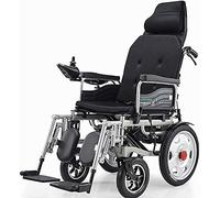 Silla de Ruedas eléctrica con reposacabezas de Doble Motor Inteligente, automático, Plegable, liviano, portátil, Ultraligero, Antiguo Scooter para discapacitados