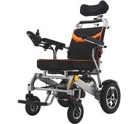Silla de ruedas eléctrica de lujo para adultos, aluminio, motor, batería, millas de largo alcance, compacta para viajes en avión