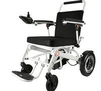 Silla de Ruedas Eléctrica de Plegado Rápido con Joystick de 360° Silla de Ruedas Eléctrica Ultraligera con Doble Amortiguador Batería Extraíble de 13Ah