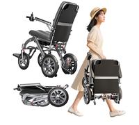 Silla De Ruedas Eléctrica De Ruedas Grandes Capaz De Superar Obstáculos - Ayuda De Movilidad Ligera, Plegable,Discapacidad Y Personas Mayores. 15A