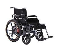 Silla de Ruedas Eléctrica, Doble Motor 360 ° Joystick Batería de Litio Silla de Ruedas de Transporte Plegable Liviana, Sillas de Ruedas Eléctricas para Adultos Mayores, Andador con Andador con As