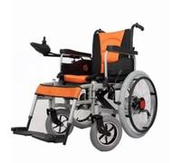 Silla de ruedas eléctrica for adultos con motor dual de 500 W | Diseño plegable | Silla motorizada todoterreno | Opciones de batería de 12 Ah/20 Ah + batería adicional(Orange,20AH)