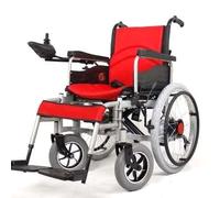 Silla de ruedas eléctrica for adultos con motor dual de 500 W | Diseño plegable | Silla motorizada todoterreno | Opciones de batería de 12 Ah/20 Ah + batería adicional(Red,12AH)