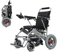 Silla de Ruedas Eléctrica Ligera de Doble Función Plegable, Silla Eléctrica Todo Terreno con Joystick 360º, Silla de Ruedas con Motor Dual, Silla de Ruedas Eléctrica Compacta para Movilidad (Size :