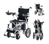 Silla de ruedas eléctrica ligera para adultos, diseño ultraligero, motor de 360 W, con frenos de mano y cinturón de bolsillo