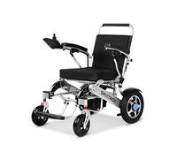 Silla de ruedas eléctrica, ligera, plegable, portátil, motor dual, manual o eléctrica, batería de iones de litio, hasta 35 km para personas mayores discapacitadas