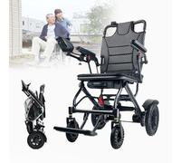 Silla De Ruedas EléCtrica Ligera Y Plegable Para Adultos, De Fibra De Carbono Y AleacióN De Aluminio, Elegante, Compacta, Motorizada, PortáTil,Homologada Por AerolíNeas.,20AH