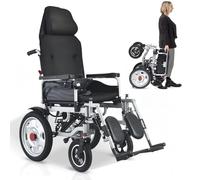 Silla de ruedas eléctrica para adultos, ligera, plegable, de 500 W, todo terreno, motorizada, modelo reclinable aprobado por aerolíneas