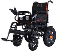 Silla de ruedas eléctrica para adultos, sillas de ruedas eléctricas motorizadas duales plegables, silla de ruedas plegable todo terreno, silla de ruedas de viaje cómoda y liviana, 40 A (12 A