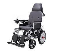Silla de ruedas eléctrica plegable con reposacabezas, respaldo reclinable, motor dual para movilidad de personas con discapacidad y ancianos